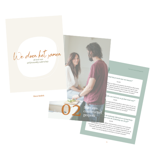 Mock-up e-book tool gelijkwaardig ouderschap